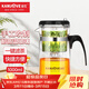 金灶（KAMJOVE）玻璃茶壺 按壓式飄逸杯 茶水壺玻璃茶具 茶水分離杯泡茶器泡茶壺 TP-200/1L超大容量
