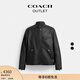 蔻馳（COACH）奧萊男士皮革賽車(chē)夾克外套戶(hù)外 黑色 L