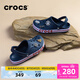 卡駱馳（CROCS）洞洞鞋貝雅卡駱班輕便耐磨一腳蹬休閑鞋|205089 深藍/辣椒紅-4CC 40 (250mm)