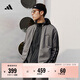 adidas經(jīng)典休閑三條紋長(cháng)袖套裝男女秋季阿迪達斯官方輕運動(dòng) 深灰（推薦選大一碼）   L