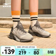 鴻星爾克女鞋簡(jiǎn)約復古老爹鞋舒適厚底休閑鞋百搭軟彈運動(dòng)鞋子衍界2V2 樺木色/布朗石 36