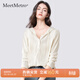 MeetMetro瑪依爾抽繩連帽T恤女2026春新款肌理感休閑長(cháng)袖上衣 奶白【現貨閃電發(fā)】 L