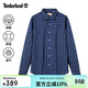 添柏嵐（Timberland）襯衫男時(shí)尚舒適透氣休閑純棉格子上衣A6BJ8 深藍寶石/小麥色 XL