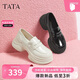 他她TATA小海浪休閑厚底樂(lè )福鞋女鞋子小皮鞋 黑色CA5 37