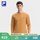 FILA 斐樂(lè )官方男子針織長(cháng)袖上衣冬季新款簡(jiǎn)約寬松健身運動(dòng)長(cháng)T 蜂尾橙-OR XL 180/100A/XL