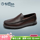 金利來(lái)（Goldlion）豆豆鞋春季款皮鞋男商務(wù)休閑鞋樂(lè )福鞋柔軟百搭套腳鞋男鞋 深棕 40