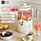 WORLD KITCHEN美國康寧養生壺全玻璃2.8L大容量花茶桶多功能恒溫家用養生桶煮茶壺水龍頭花茶壺燒水壺【茶漏款】