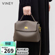 viney牛皮包包女包通勤斜挎郵差包輕奢單肩包生日禮物高級感送女友老婆