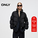 ONLY2025冬季新款抗靜電泡芙褶皺立領(lǐng)面包服羽絨服女|125423015 E40煤黑色 S
