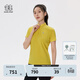 KOLON SPORT/可隆速干T恤 女子半拉鏈吸濕夏戶(hù)外運動(dòng)透濕上衣短袖 LKZT5MN080-MU 芥末黃 M 165/88A