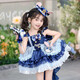 G.duck小黃鴨公主裙女童洛麗塔夏季朱迪兔子警官cos兒童裙子生日連衣裙 藍色裙子 90 90碼建議80-90cm1歲半-2歲