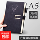 超厚鹿頭高檔A5筆記本辦公皮面本商務(wù)記事本厚皮本子學(xué)生會(huì )議送禮老師專(zhuān)用硬皮日記本鹿頭 A5/黑色搭扣/200頁(yè) 1本裝