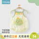 優(yōu)奇嬰兒吊帶衣服夏裝寶寶包屁衣夏季薄款超可愛(ài)洋氣滿(mǎn)月百天三角哈衣 小恐龍 73cm
