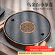 尚言坊天然烏金石茶盤(pán)家用圓形功夫茶具托盤(pán)儲蓄水式小型茶臺茶海
