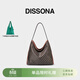 DISSONA迪桑娜女包幸運錦囊hobo包老花包單肩手提包通勤【禮物】 棕色-小號（肩帶不可調節）