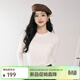 美洋（MEIYANG）熱能打底衫 醋酸羊毛混紡坑條圓領(lǐng)修身百搭針織衫秋季新款上衣女 白色 M
