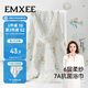嫚熙（EMXEE）嬰兒浴巾 新生兒紗布超柔棉四季洗澡斗篷浴袍 天空之旅 105x105cm