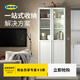 宜家（IKEA）BILLY畢利玻璃門(mén)書(shū)柜帶門(mén)落地收納客廳置物柜儲物柜書(shū)架 2門(mén)白色80x202cm