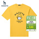哈吉斯（HAZZYS）男裝 夏季款圓領(lǐng)狗狗繡花年輕短袖T恤男ASTZE03BE88 黃色YL L (175/96A 48)
