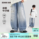 左西男童牛仔褲春秋兒童春裝涂鴉長(cháng)褲2026新款中大童褲子 牛仔色 140