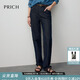 PRICH復古簡(jiǎn)約寬松直筒牛仔褲2025秋季新款氣質(zhì)顯瘦闊腿長(cháng)褲女 57深靛藍色 M (165)