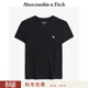 Abercrombie & Fitch【百搭圓領(lǐng)】小麋鹿圖案女裝25夏季美式修身短袖T恤139-5273 黑色 XS (160/84A)