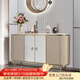 LA PRAIRIE德國品牌輕奢貝殼斗柜高級柜客廳實(shí)木玄關(guān)柜臥室大理石抽屜收納柜 香檳金套亮金四門(mén)柜：長(cháng)160*寬40*高90cm