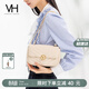 VANESSA HOGAN VH女包雅然砰砰包春季輕奢小香風(fēng)斜挎單肩鏈條包生日禮物送女友 米白