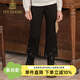 IVY HOUSE常春藤兒童裝女童褲子大童秋季新款小喇叭時(shí)裝褲復古時(shí)尚百搭長(cháng)褲 黑色 140 cm