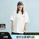 Champion冠軍短袖T恤男2025春季新款情侶刺繡大C純棉上衣簡(jiǎn)約休閑 米白色 M