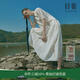 日著(zhù)俠拂米V領(lǐng)短袖連衣裙2025夏季新款原創(chuàng  )印花氣質(zhì)高級中長(cháng)裙女 拂米 S