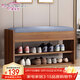 時(shí)黛家居（shidaijiaju）換鞋凳家用門(mén)口鞋柜一體坐凳置物架玄關(guān)入戶(hù)穿鞋凳可坐式軟包鞋架
