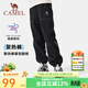 駱駝（CAMEL）小駱駝童裝兒童褲子男童女童加絨保暖軟殼褲中大童戶(hù)外休閑褲長(cháng)褲 幻影黑-D65CZ18058 150