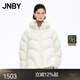 江南布衣（JNBY）【泡芙羽絨】25冬新品連帽厚實(shí)蓬松羽絨服短款寬松5P0C10440 123/乳白色 S
