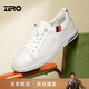 零度Zero板鞋男2026春季新款羊皮內里經(jīng)典款百搭西裝小白鞋男 白色 43