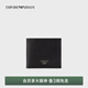 EMPORIO ARMANI/阿瑪尼官方旗艦【禮物】男女情侶對折多卡位錢(qián)夾錢(qián)包卡包 81072-黑色