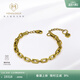 MONOLOGUE獨白鏈金主義足金復古黃金手鏈環(huán)環(huán)相扣MR24生日禮物送朋友禮物 16.25cm