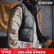 馬登工裝美式戶(hù)外保暖夾棉馬甲黑色山系立領(lǐng)無(wú)袖背心坎肩外套男春 墨黑色 M