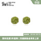 She's茜子耀我宣言小繡球璀璨工藝水晶耳釘高級感耳環(huán)耳飾生日禮物女 草綠色D0