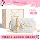 迪士尼（Disney）包包女款斜挎包2026年新款輕奢小眾洋氣送女生閨蜜生日禮物實(shí)用 【禮袋禮盒+煤球掛件】米奇鏈條包 米白
