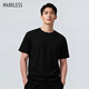 MARKLESS[7A抗菌]100%棉男士T恤210g全棉夏季順滑短袖0635 星空黑 2XL