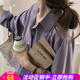 歐貝汐紫色雪紡襯衫女春夏季2026新款輕通勤穿搭長(cháng)袖襯衣設計感小眾上衣 紫色 M