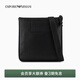 EMPORIO ARMANI/阿瑪尼官方旗艦【禮物】男士荔枝紋休閑通勤單肩斜挎郵差包秋冬 80001-黑色