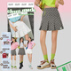 CHUU棋盤(pán)格百褶半身裙女夏季新款學(xué)院風(fēng)小眾高腰a字短裙子 白色 M