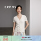 ERDOS 春夏V領(lǐng)四平短袖可機洗針織衫修身顯瘦甜美女真絲上裝 白 XL 170/92A