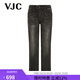 威杰思（VJC）2025秋季新款男裝時(shí)尚潮流復古牛仔褲水洗磨白通勤長(cháng)褲 DBECO3757 灰色 M /48