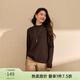 纖莉秀【綿云衫】煙管領(lǐng)奶fufu軟糯針織打底衫大碼女裝胖mm冬新款3700 咖色 2XL