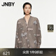 JNBY/江南布衣春秋襯衫女趣味圖案印花棉質(zhì)寬松休閑通勤5O7215850 077/雜灰咖 S