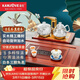 金灶（KAMJOVE） 古花木黑檀木組合實(shí)木茶盤(pán)分體式家用茶臺自動(dòng)上水茶具套裝 搭配G9泡茶壺 陶瓷茶具 茶渣桶