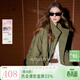 三彩2025冬季新款立領(lǐng)羽絨服90白鴨絨中長(cháng)外套休閑M 深橄欖色 XS 150/76A